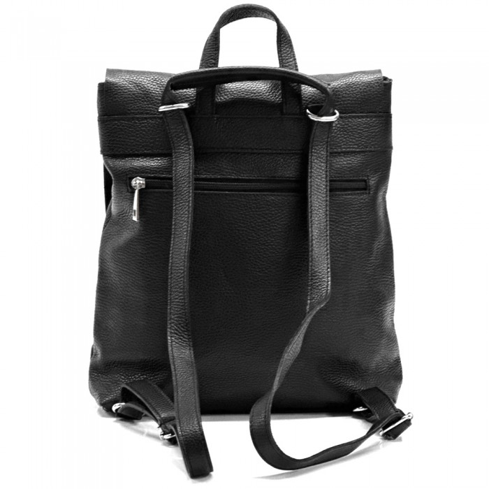 Firenze Leather Backpack Black