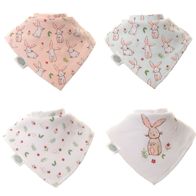 Ziggle Bandana Bib Set - Bunnies