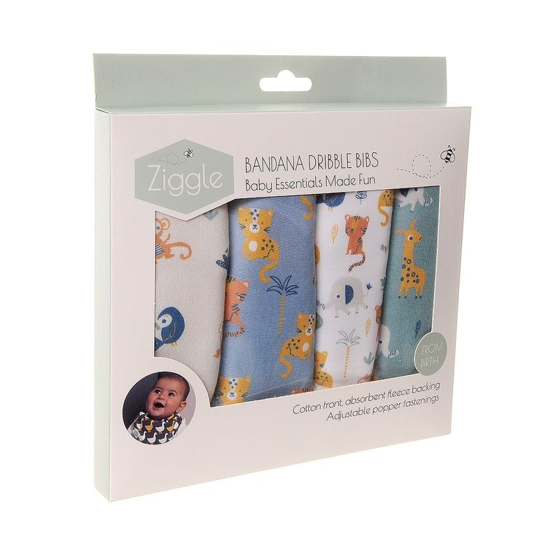 Ziggle Bandana Bibs - Safari