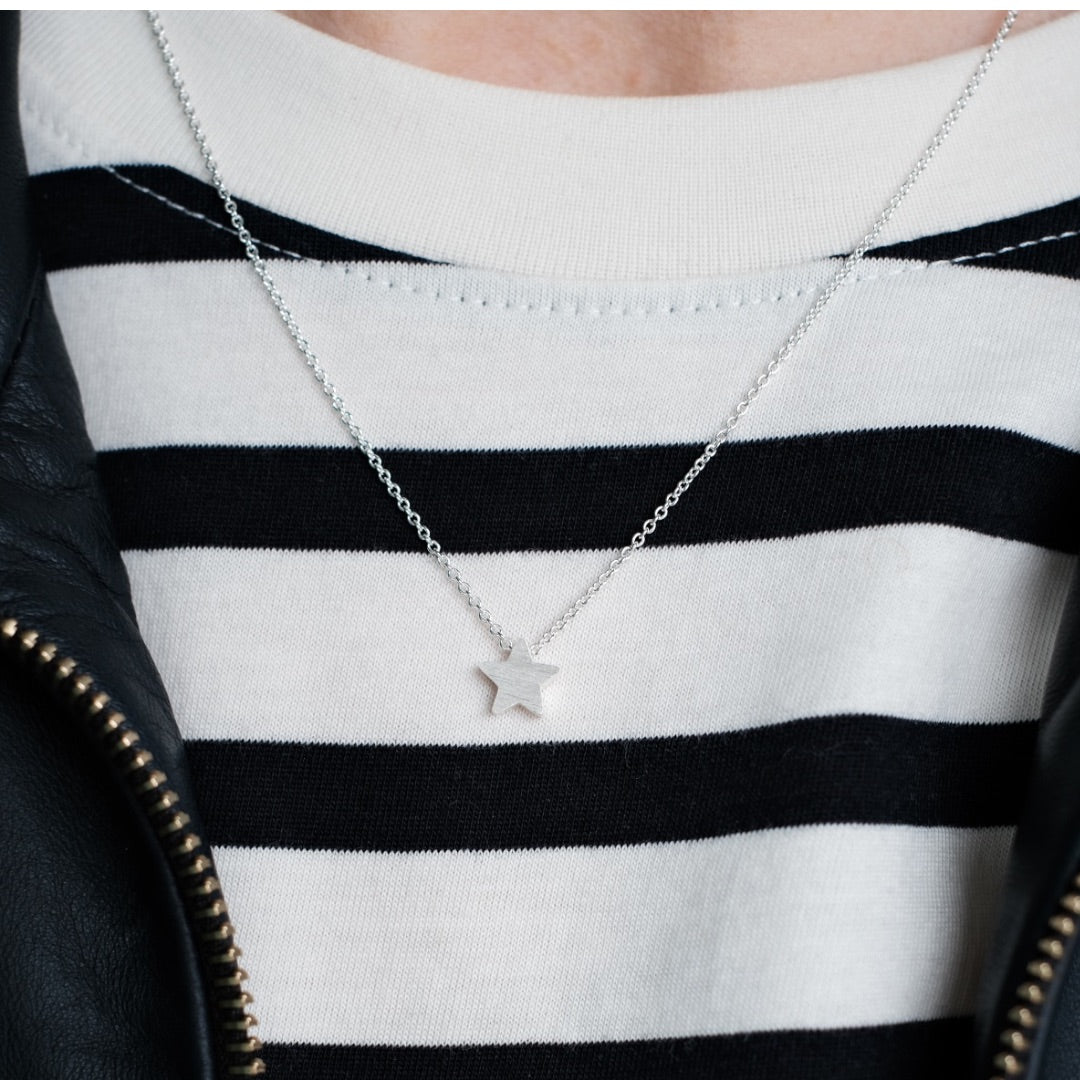 Silver star necklace