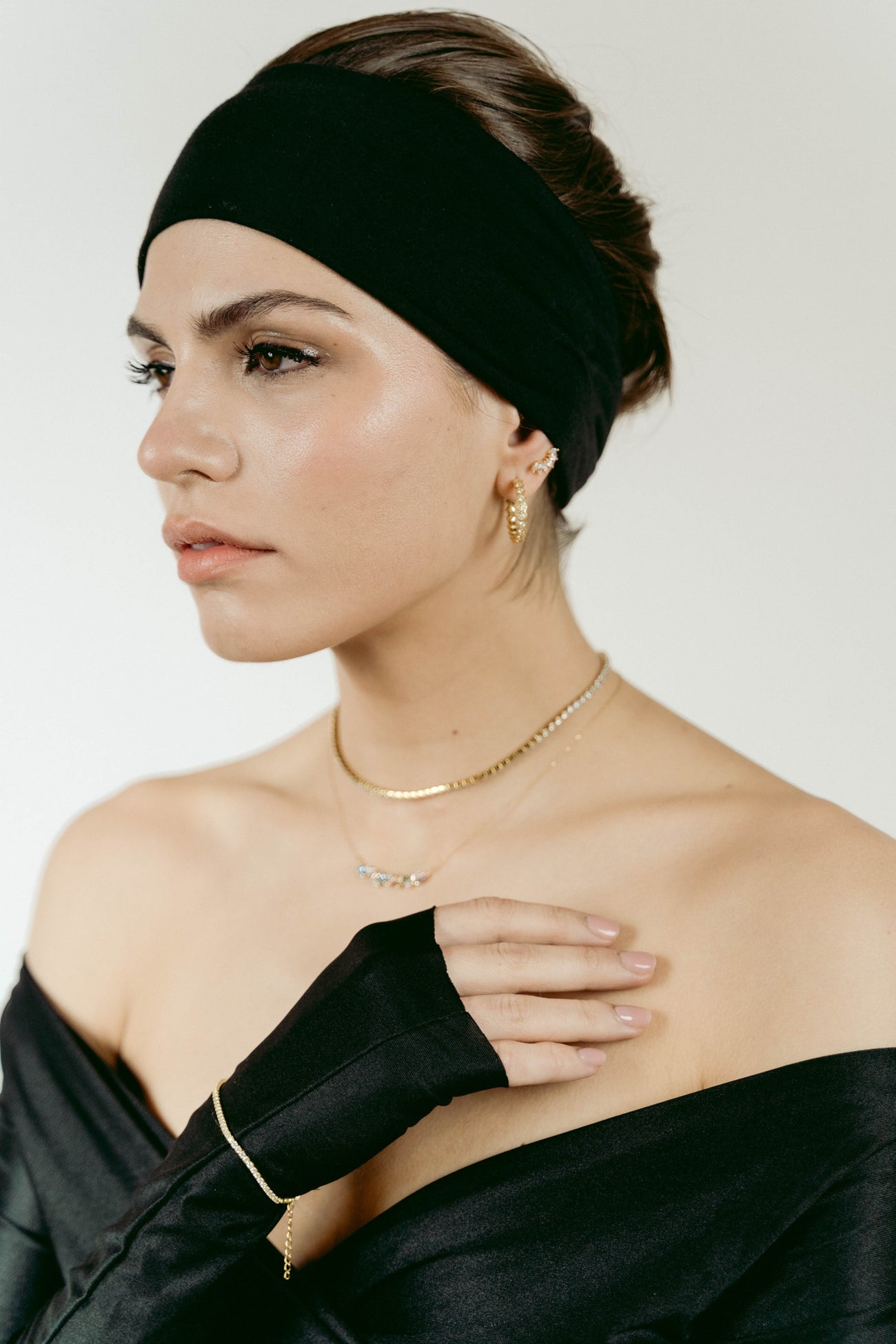One Dame Lane - Fan Stud Earrings Gold