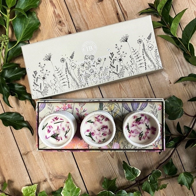 Irish Botanicals Elderberry & Spotted Nettle Trio of Candles