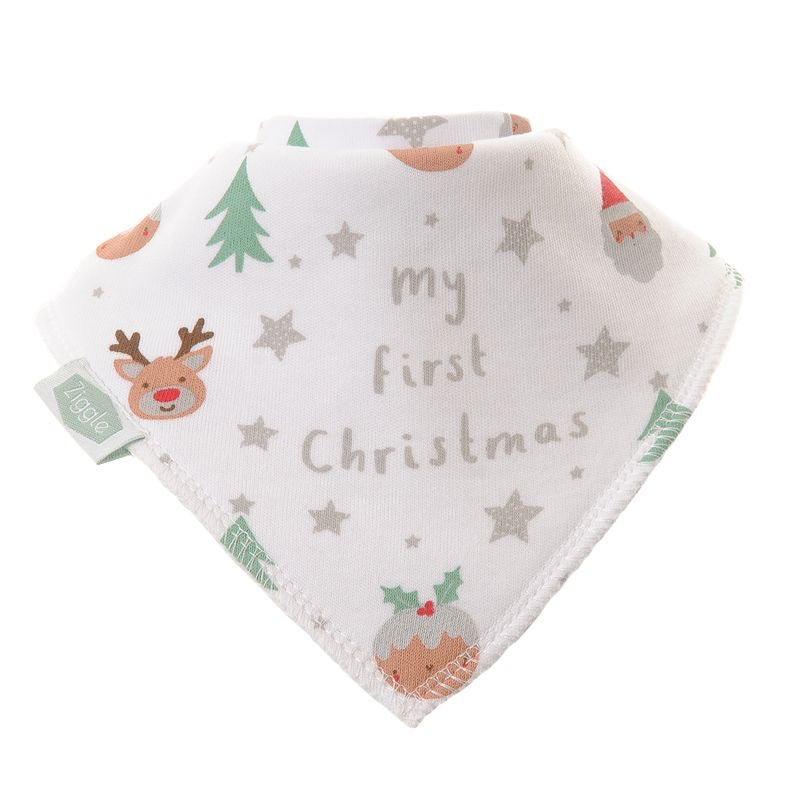 Ziggle Bandana Bib - My First Christmas
