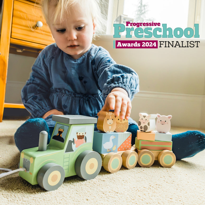 Farmyard Puzzle Tractor - Orange Tree Toys