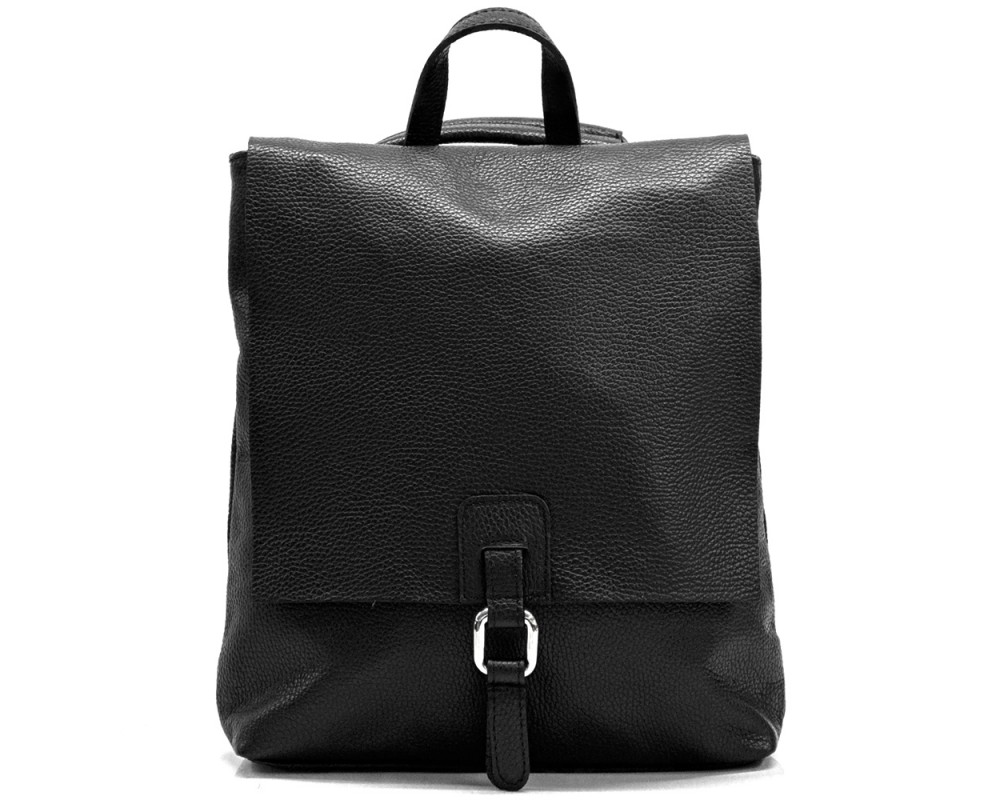 Firenze Leather Backpack Black