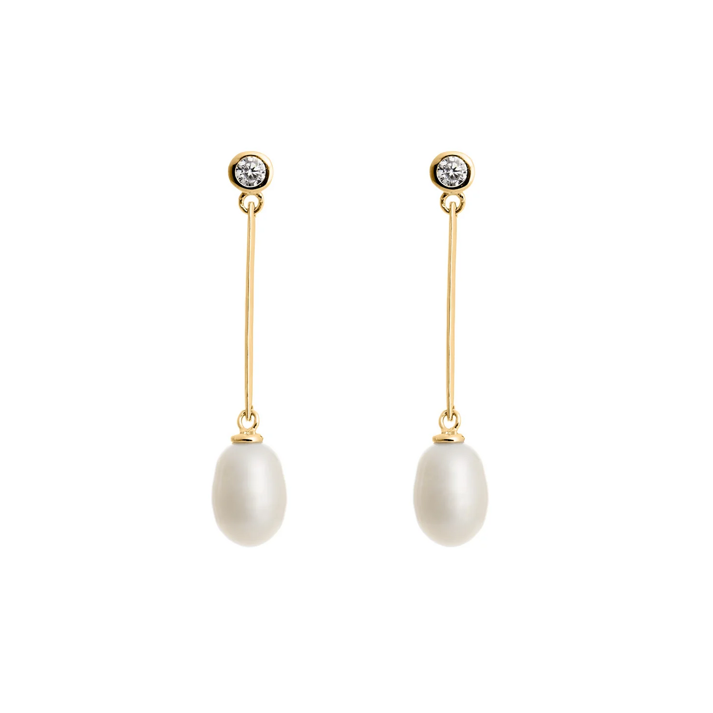 JUVI Silke Pearl Earrings Gold