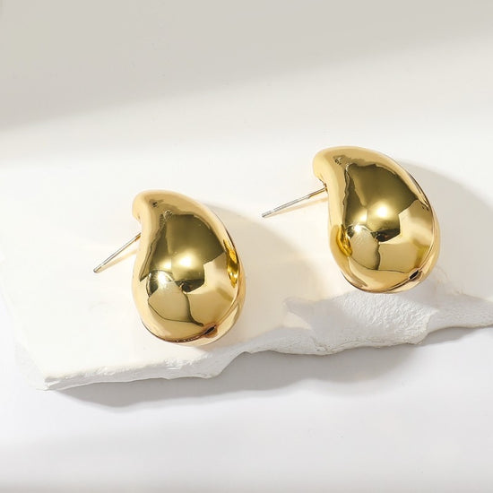 Statement Gold Droplet Earrings