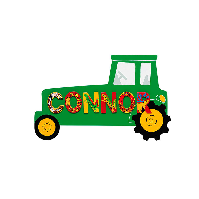 Name Plaque - Green Tractor