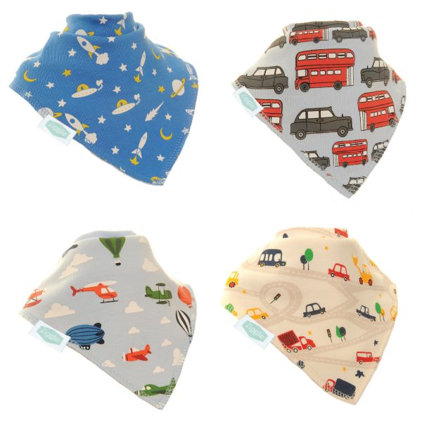 Zippy Bandana Bibs - Car Pattern Pack