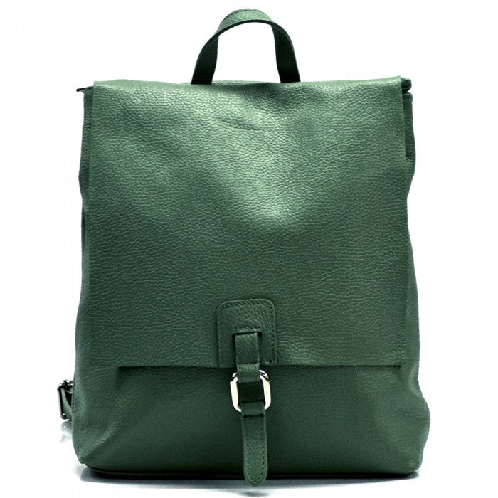 Firenze Leather Backpack Bottle Green