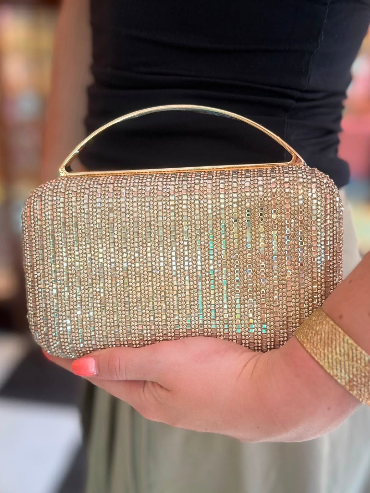 Selina Gold Clutch Bag