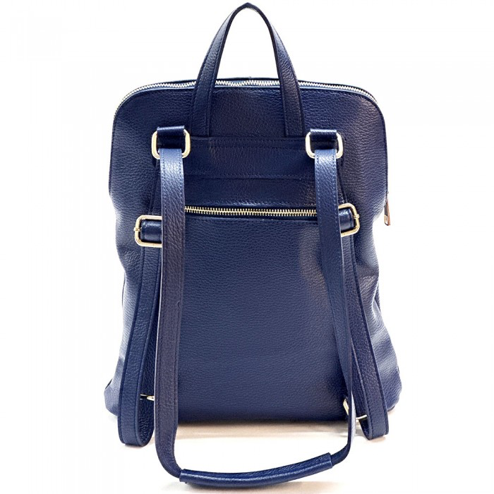Milano Leather Backpack Navy