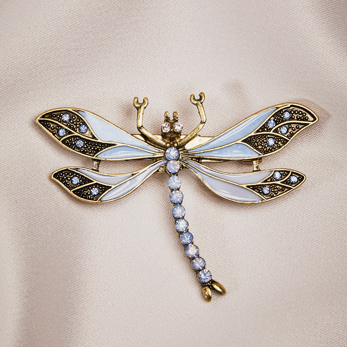 Load image into Gallery viewer, blue dragonfly brooch
