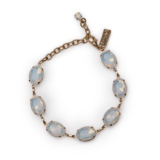 11471 Oval Stone Bracelet White Opal