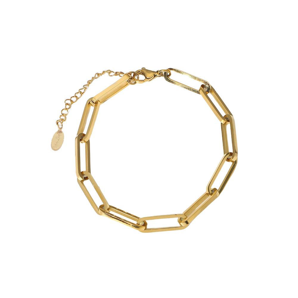 Long Links Bracelet In Gold