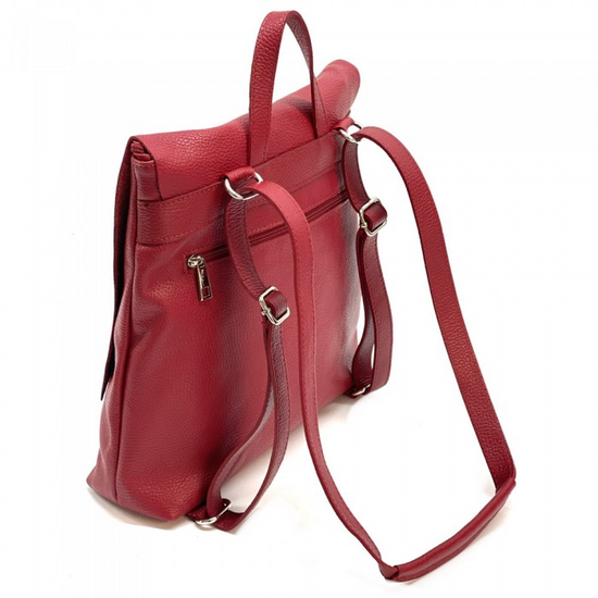 Firenze Leather Backpack Red