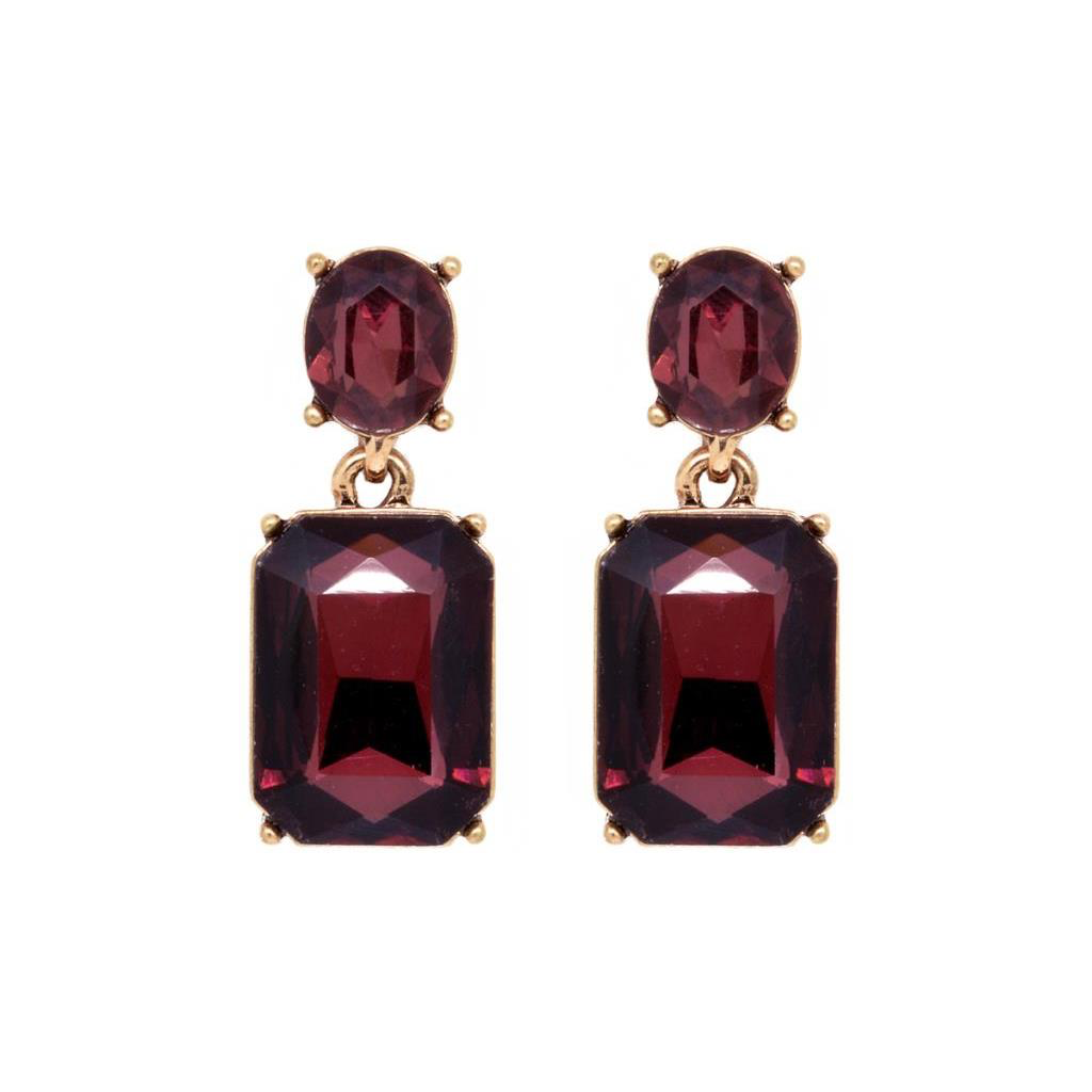 Alice Earrings Burgundy