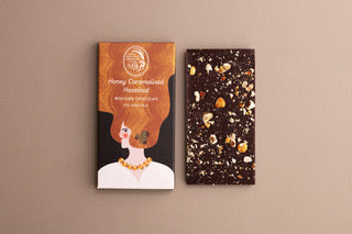 Hazel Mountain Chocolate - Honey Caramelised Hazelnut Dark Chocolate Bar