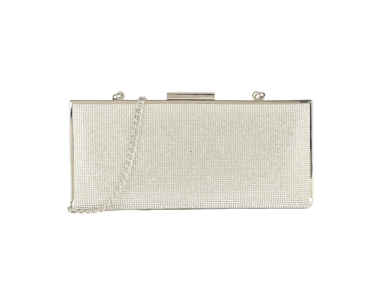 Silver Slimline Clutch