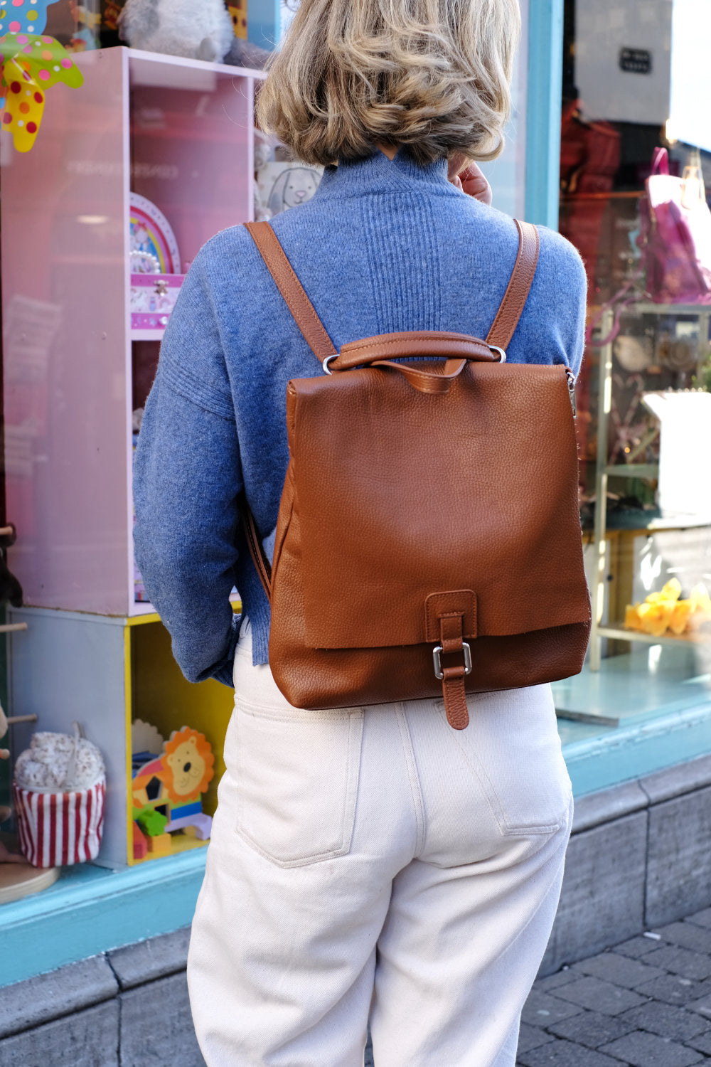 Firenze Leather Backpack Tan