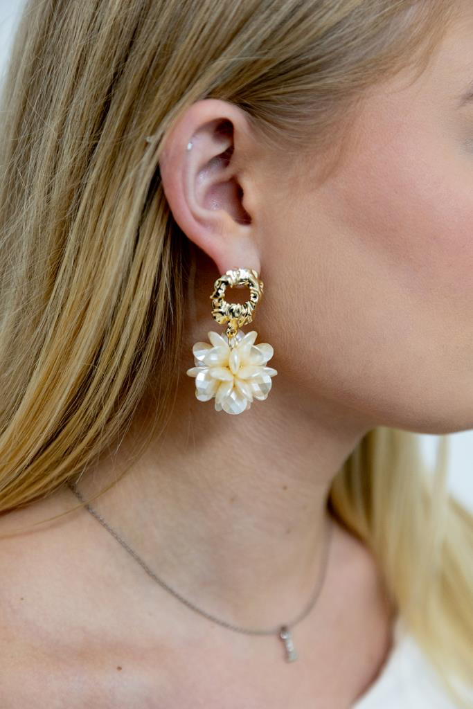 Pearl Flower Bomb Earrings