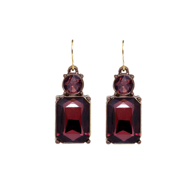 Alice Earrings Burgundy