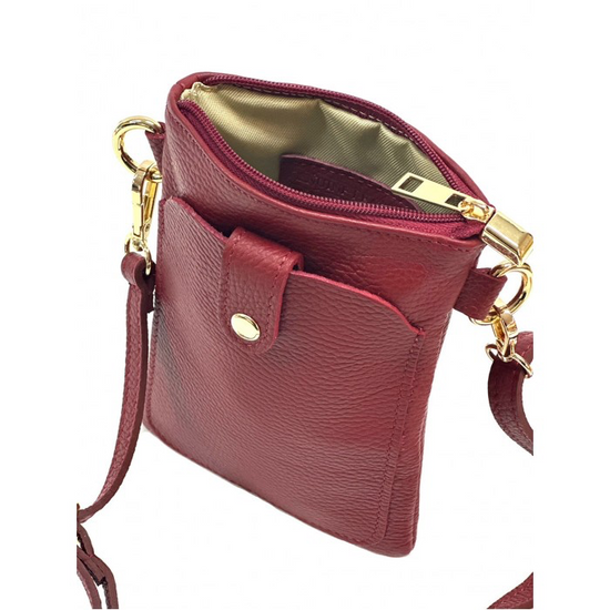 Rimini Leather Crossbody Burgundy