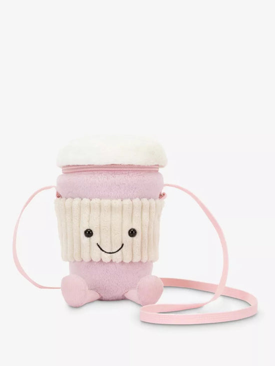 Jellycat Amuseable Pink Coffee-To-Go Bag