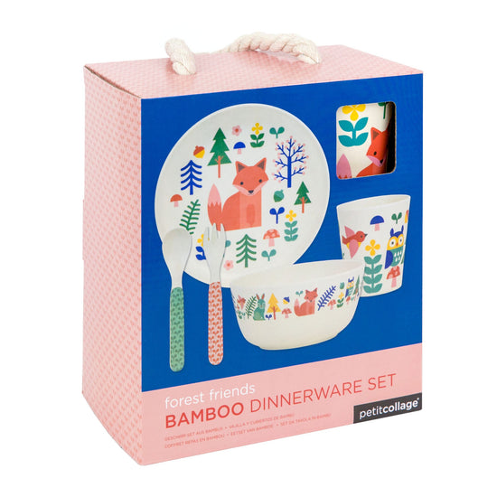 Load image into Gallery viewer, Petit Collage Forest Friends Dinnerware Set
