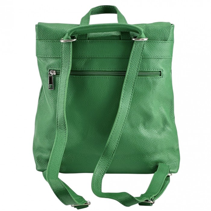 Firenze Leather Backpack Emerald Green