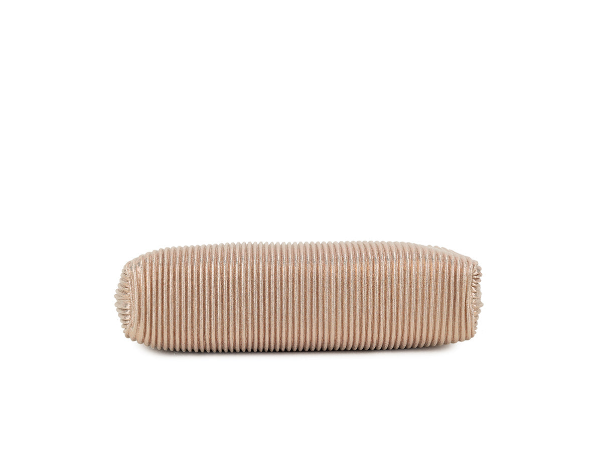 Rose Gold Pleated Clutch