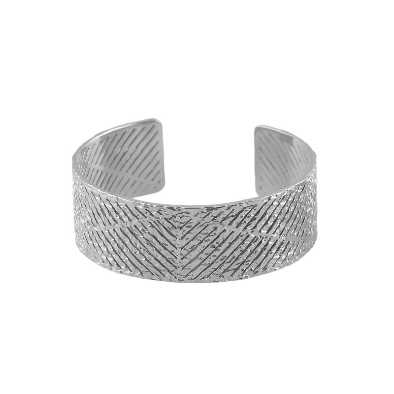 Textured Cuff In Silver