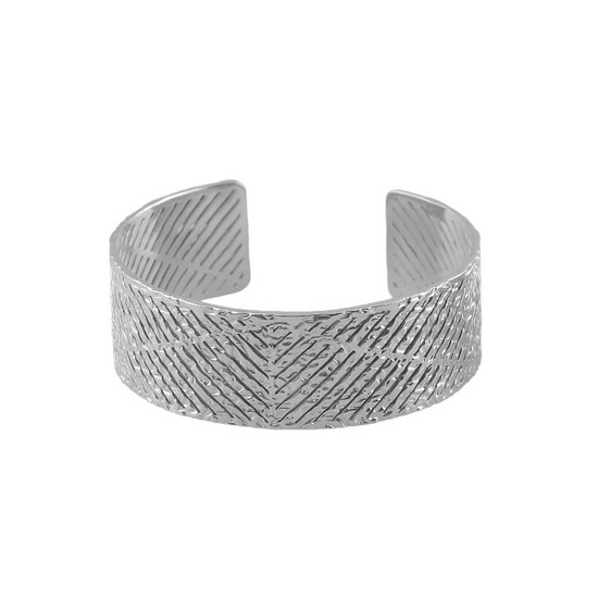 Textured Cuff In Silver