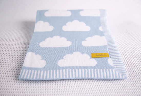 BabyBoo Organic Cotton Blue Clouds Blanket