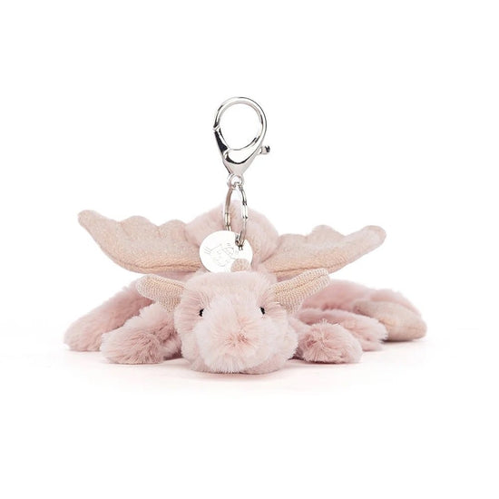 Jellycat Rose Dragon Bag Charm