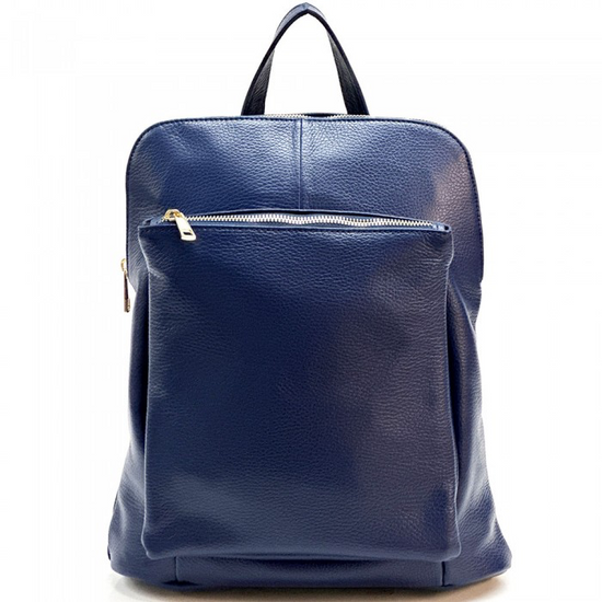 Milano Leather Backpack Navy