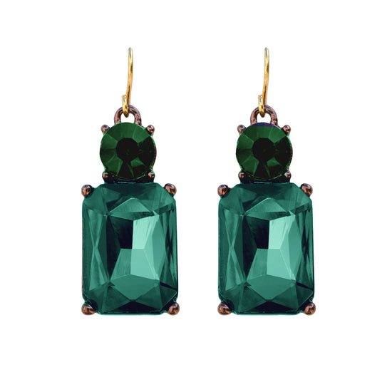 Load image into Gallery viewer, Angie Earrings Emerald Green
