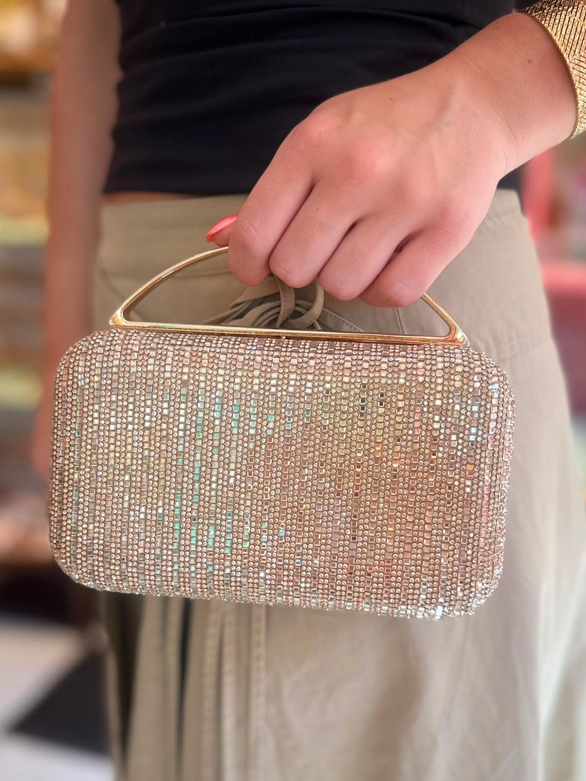 Selina Gold Clutch Bag