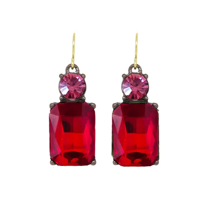 Angie Earrings Red & Pink