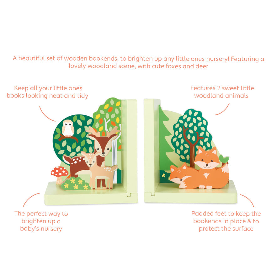 Orange Tree - Woodland Animal Bookends
