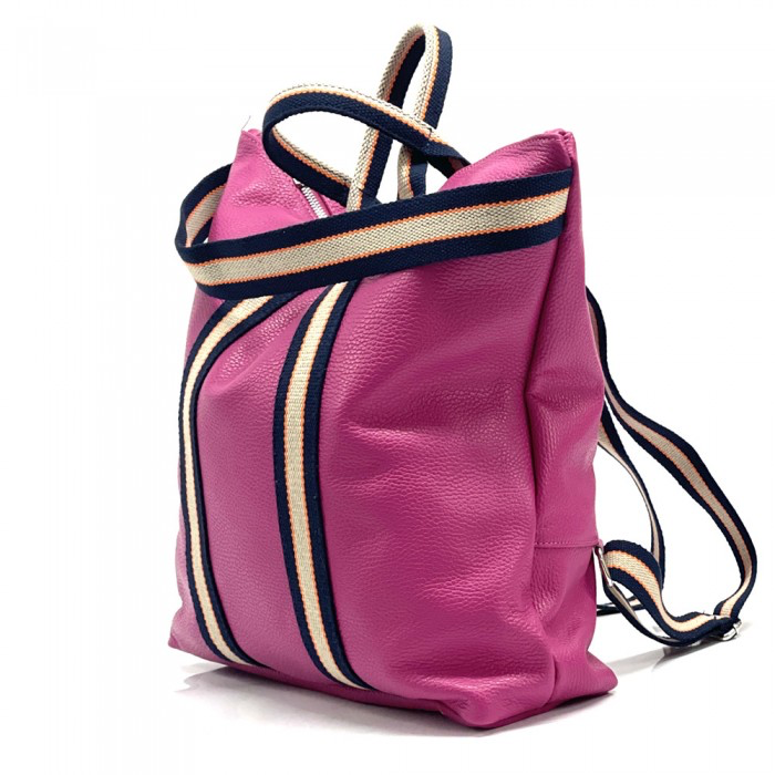 Veneto Pink Leather Backpack
