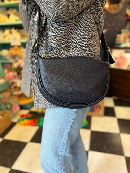 Genoa Leather Crossbody Bag Navy