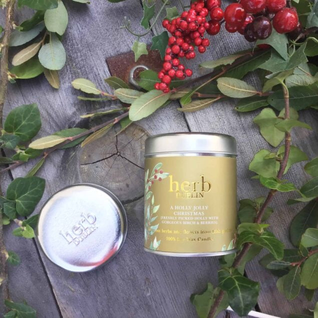 Herb Dublin A Holly Jolly Christmas Tin Candle