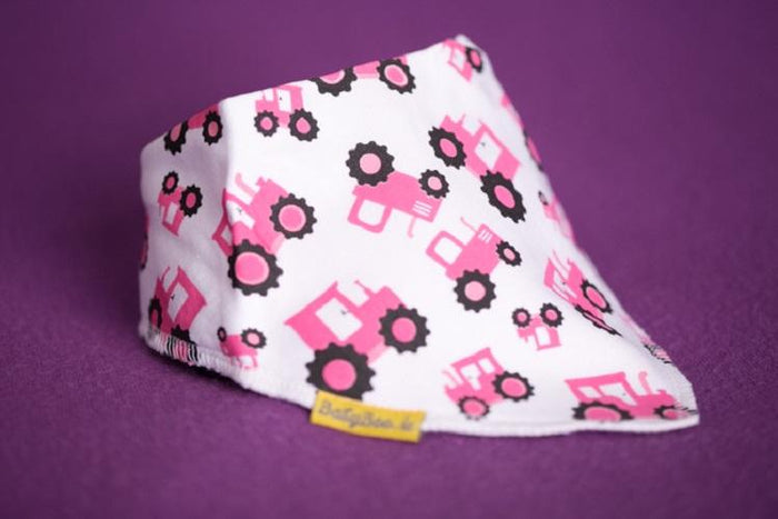 Pink Tessie The Tractor BabyBoo Bandana Bib