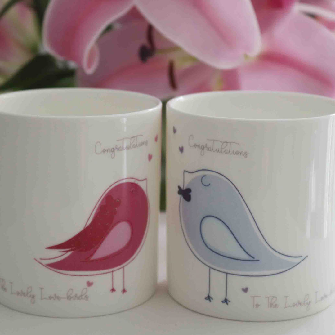 Load image into Gallery viewer, Engagement Love Birds Mug Set
