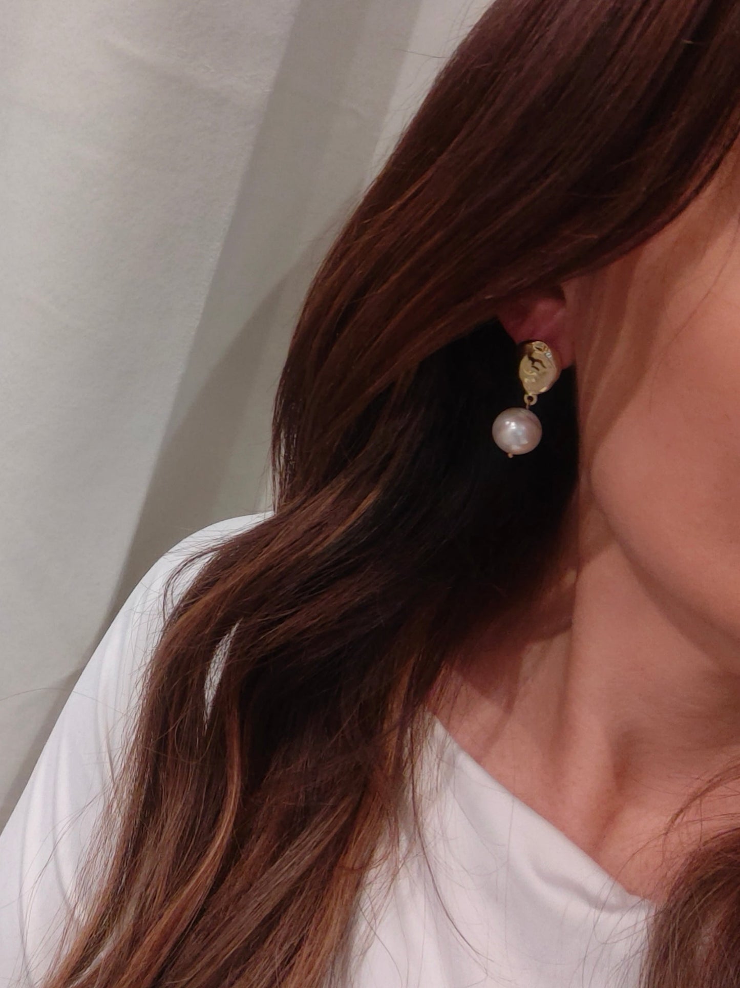 Kyna Maree - Dawn Gold & Pearl Stud Earrings