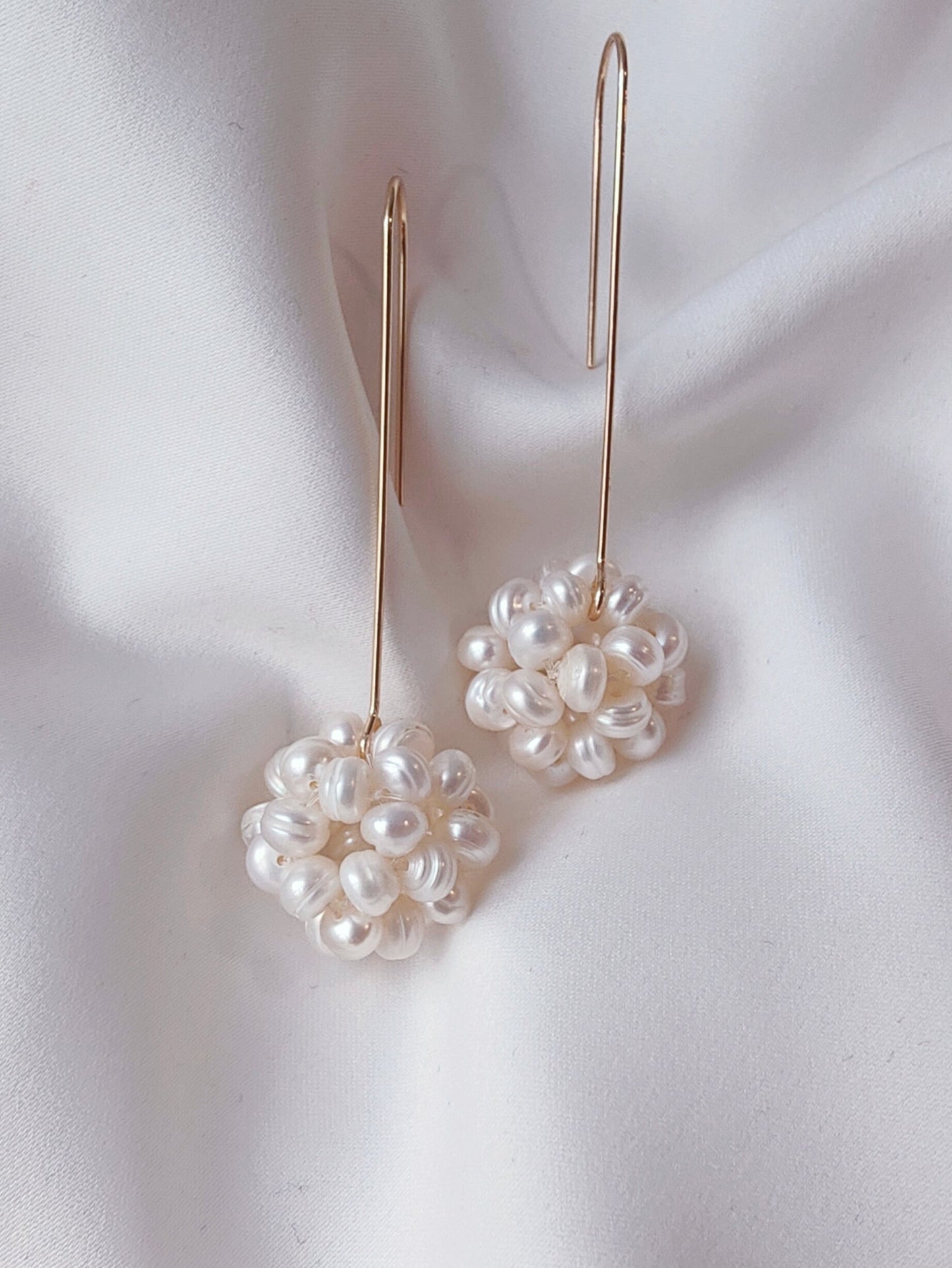 Kyna Maree - Miranda Pearl Cluster Drop Earrings