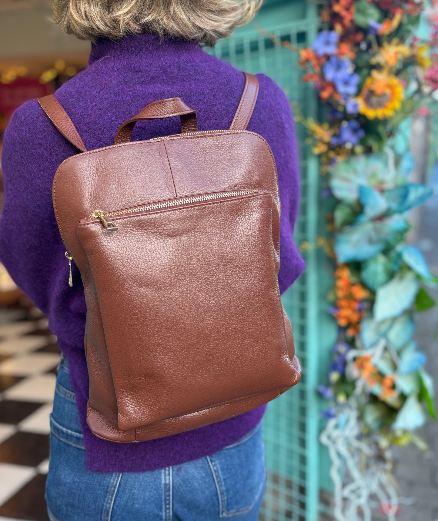 Milano Backpack Chestnut Brown