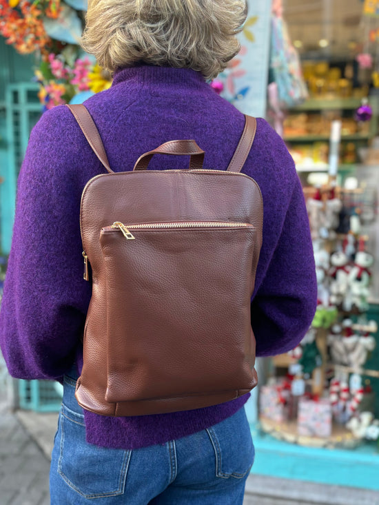 Milano Backpack Chestnut Brown