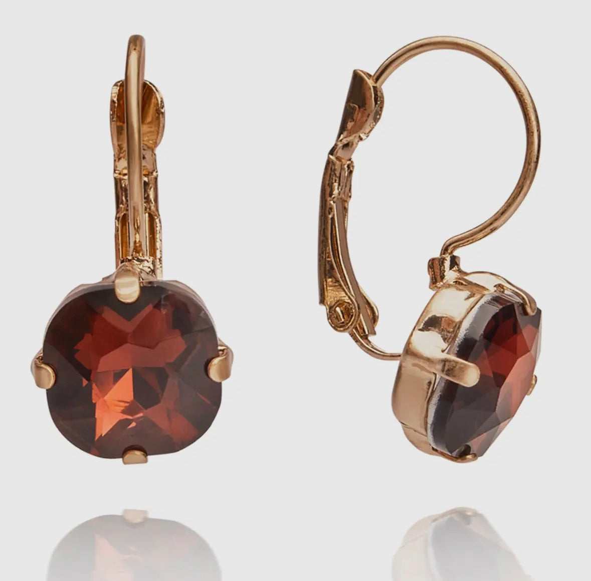 Julie Earrings - Burgundy